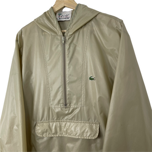 Vintage Beige Lacoste Izod Half Zip Cagoule - Medium (M) PTP 23"