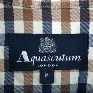 Aquascutum House Check Long Sleeved Shirt - Medium (M) PTP 20.25"