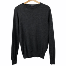 Load image into Gallery viewer, Paul and Shark Dk Grey 100% Wool Crew Neck Sweater - Medium (M) PTP 20&quot;
