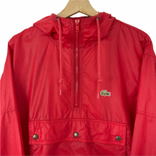 Load image into Gallery viewer, Vintage Red Lacoste Izod Half Zip Cagoule - Medium (M) PTP 24&quot;
