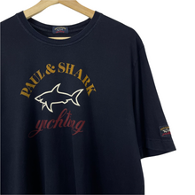 Load image into Gallery viewer, Paul and Shark Navy Short Sleeved Logo T-Shirt - Extra Large (XL) PTP 23.5&quot;
