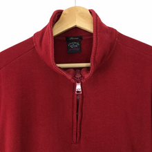 Load image into Gallery viewer, Paul and Shark Red Half Zip Pullover Sweater - Large (L) PTP 22&quot;
