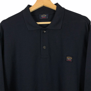 Paul and Shark Dk Navy Long Sleeved Polo - Double Extra Large (XXL) PTP 24.25"