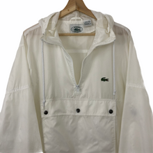 Load image into Gallery viewer, Vintage White Lacoste Izod Half Zip Cagoule - Medium (M) PTP 23&quot;
