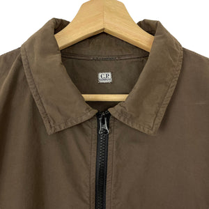 C.P Company Brown Full Zip Pocket Lens Overshirt - Double Extra Large (XXL) PTP 23"