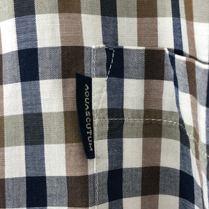 Aquascutum House Check Short Sleeved Shirt - Large (L) PTP 24.5"