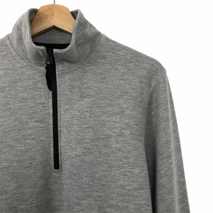 Ma.Strum Grey Half Zip Pullover Sweater - Small (S) PTP 21"