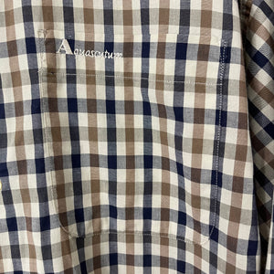 Aquascutum House Check Long Sleeved Shirt - Extra Large (XL) PTP 25.75"