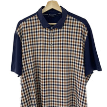 Load image into Gallery viewer, Aquascutum Navy / House Check Short Sleeved Polo - Triple Extra Large (XXXL) PTP 26&quot;
