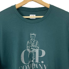 Load image into Gallery viewer, C.P Company Teal Short Sleeved Logo T-Shirt - Extra Large (XL) PTP 22&quot;
