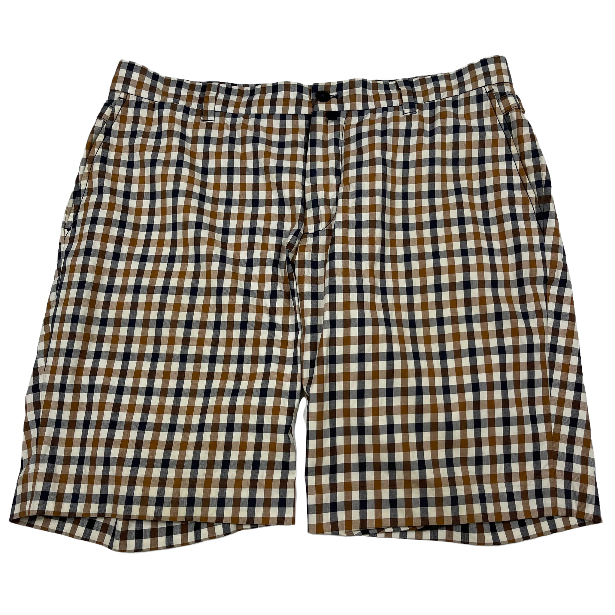 Aquascutum House Club Check Vicuna Shorts W 36