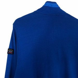 Paul and Shark Blue Half Zip Pullover Sweater - Extra Large (XL) PTP 22"