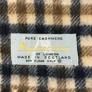 Aquascutum Classic House Check Pure Cashmere Scarf One Size Fits