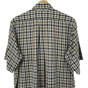 Aquascutum House Check Short Sleeved Shirt - Medium (M) PTP 22.25"