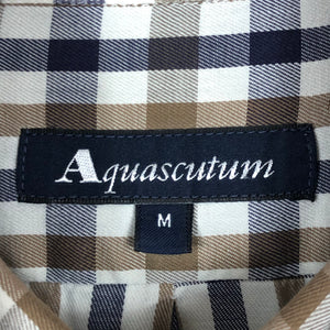 Aquascutum House Check Long Sleeved Shirt - Medium (M) PTP 24"