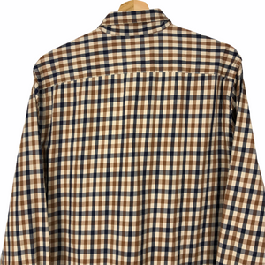 Aquascutum House Check Long Sleeved Shirt - Large (L) PTP 22"