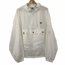 Load image into Gallery viewer, Vintage White Lacoste Izod Half Zip Cagoule - Medium (M) PTP 23&quot;
