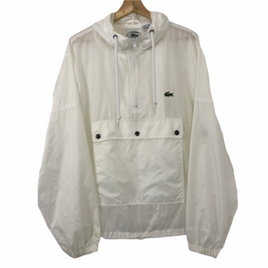 Vintage White Lacoste Izod Half Zip Cagoule - Medium (M) PTP 23"