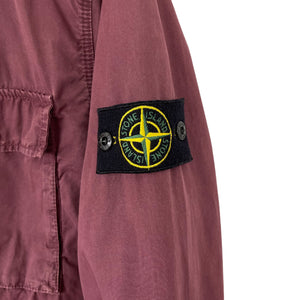 Stone Island Burgundy Pocket Overshirt - Extra Large (XL) PTP 23.25"