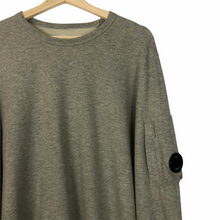 Load image into Gallery viewer, C.P Company Grey Crew Neck Lens Sweater - Large (L) PTP 22.5&quot;
