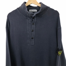 Load image into Gallery viewer, Vintage Stone Island Navy Button Up Sweater - Large (L) PTP 24.75&quot;
