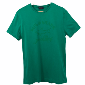 Paul and Shark Green Short Sleeved Logo T-Shirt - Medium (M) PTP 18.25"