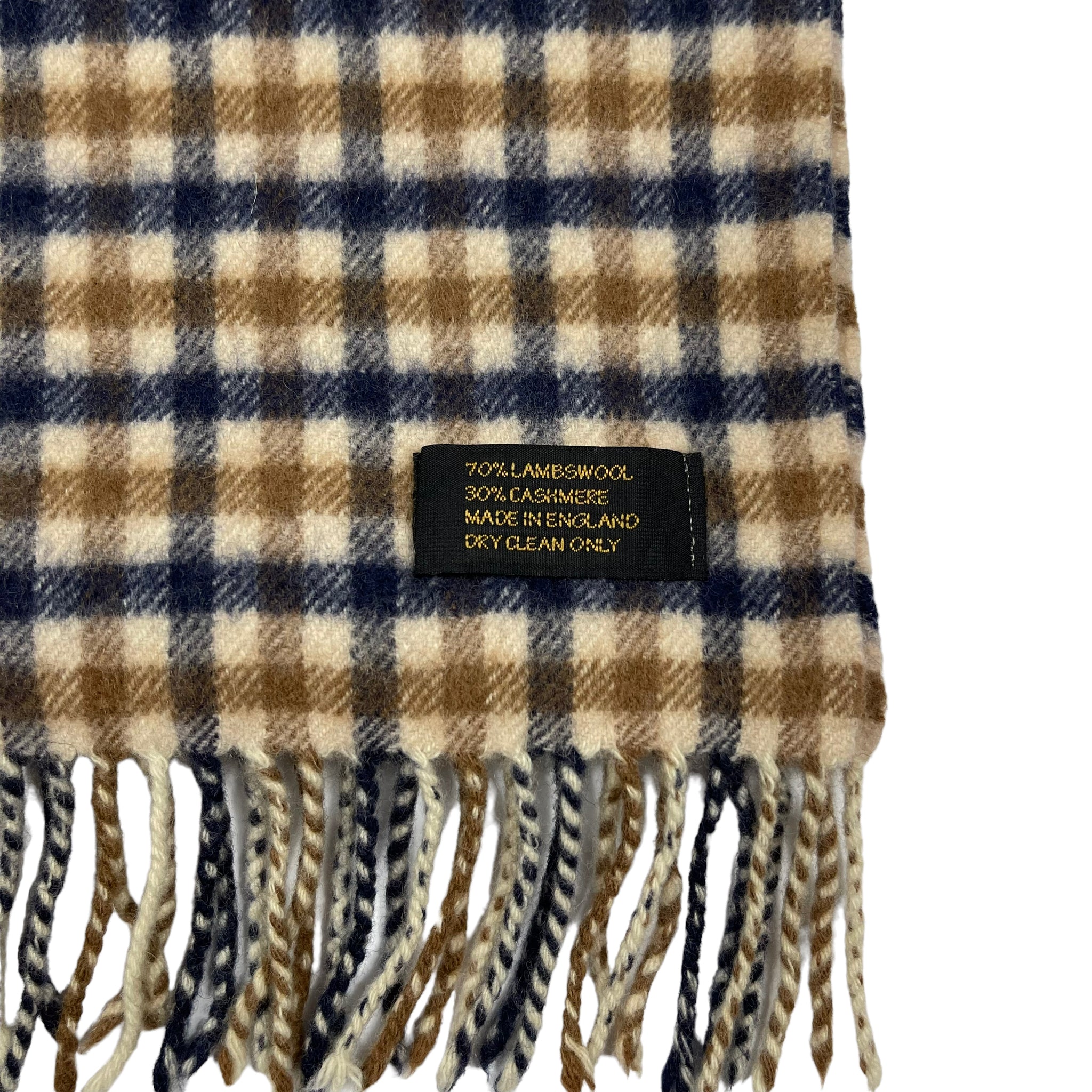 Aquascutum Classic House Check Lambswool Cashmere Scarf One