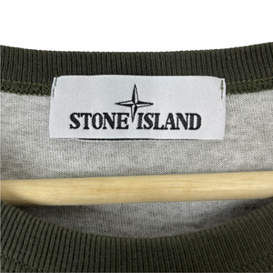 Stone Island Olive Short Sleeved Logo T-Shirt - Large (L) PTP 22.5"