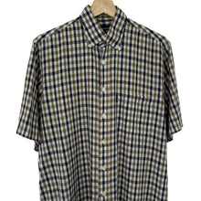 Load image into Gallery viewer, Aquascutum House Check Short Sleeved Shirt - Medium (M) PTP 22.25&quot;
