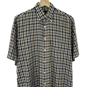 Aquascutum House Check Short Sleeved Shirt - Medium (M) PTP 22.25"