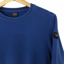 Load image into Gallery viewer, Paul and Shark Blue Logo Crew Neck Sweater - Medium (M) PTP 20&quot;
