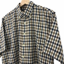 Load image into Gallery viewer, Aquascutum House Check Short Sleeved Shirt - Large (L) PTP 24.5&quot;
