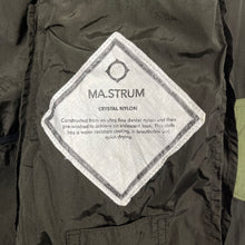 Load image into Gallery viewer, Ma.Strum Khaki Multi Pocket Hooded Crystal Nylon Jacket - Small (S) PTP 21.25&quot;
