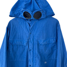 Load image into Gallery viewer, C.P Company Blue Goggle Hooded Overshirt - Triple Extra Large (XXXL) PTP 26&quot;
