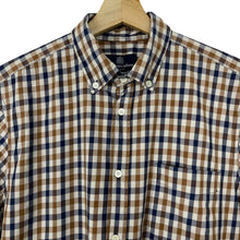 Load image into Gallery viewer, Aquascutum House Check Short Sleeved Shirt - Large (L) PTP 21.5&quot;
