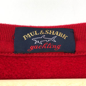 Paul and Shark Red Crew Neck Logo Sweater - Double Extra Large (XXL) PTP 24"