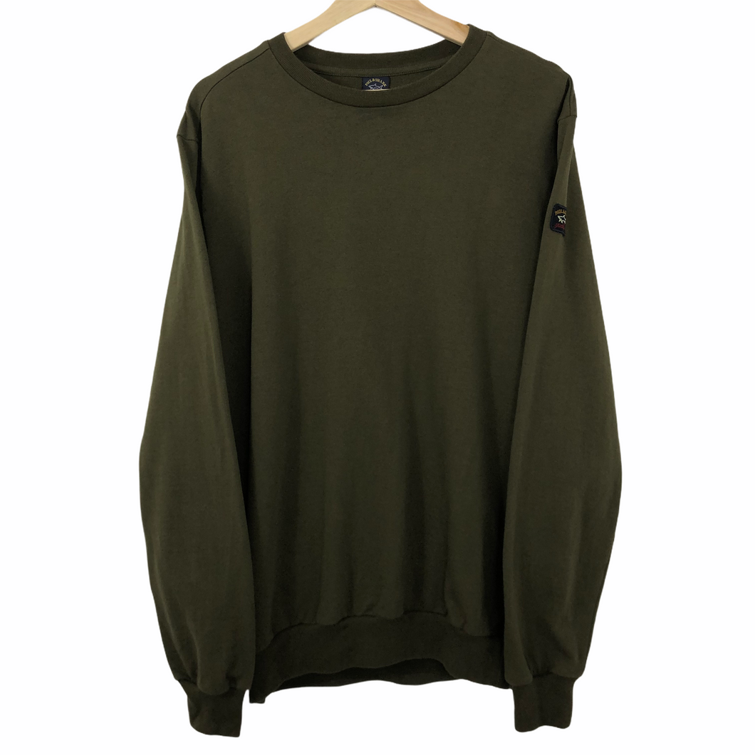 Paul and Shark Khaki Crew Neck Sweater - Large (L) PTP 22.5