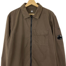 Load image into Gallery viewer, C.P Company Brown Full Zip Pocket Lens Overshirt - Double Extra Large (XXL) PTP 23&quot;
