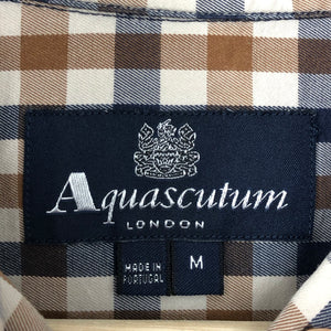 Aquascutum House Check Short Sleeved Shirt - Medium (M) PTP 20.75"