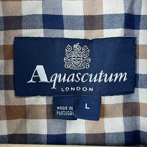 Aquascutum House Check Short Sleeved Shirt - Large (L) PTP 21.5"