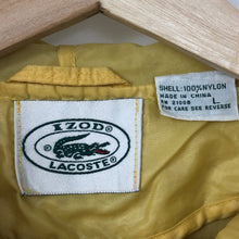 Load image into Gallery viewer, Vintage Yellow Lacoste Izod Half Zip Cagoule - Large (L) PTP 25.5&quot;
