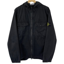 Load image into Gallery viewer, Stone Island Black Double Pocket Hooded Overshirt - Large (L) PTP 22.5&quot;
