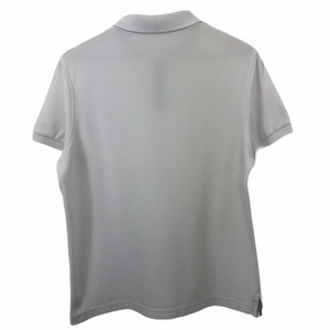 Aquascutum White Short Sleeved Logo Polo - Medium (M) PTP 20"