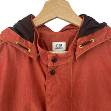 Load image into Gallery viewer, C.P Company Burnt Orange 50 Fili Goggle Hooded Overshirt - Large (L) PTP 22.75&quot;
