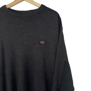 Paul and Shark Bretagne Grey Crew Neck Sweater - Large (L) PTP 25.25"