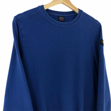 Load image into Gallery viewer, Paul and Shark Blue Logo Crew Neck Sweater - Medium (M) PTP 20&quot;
