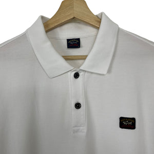 Paul and Shark White Short Sleeved Polo - Extra Large (XL) PTP 21.75"