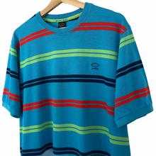 Load image into Gallery viewer, Paul and Shark Multicoloured Striped Short Sleeved T-Shirt - Large (L) PTP 23&quot;
