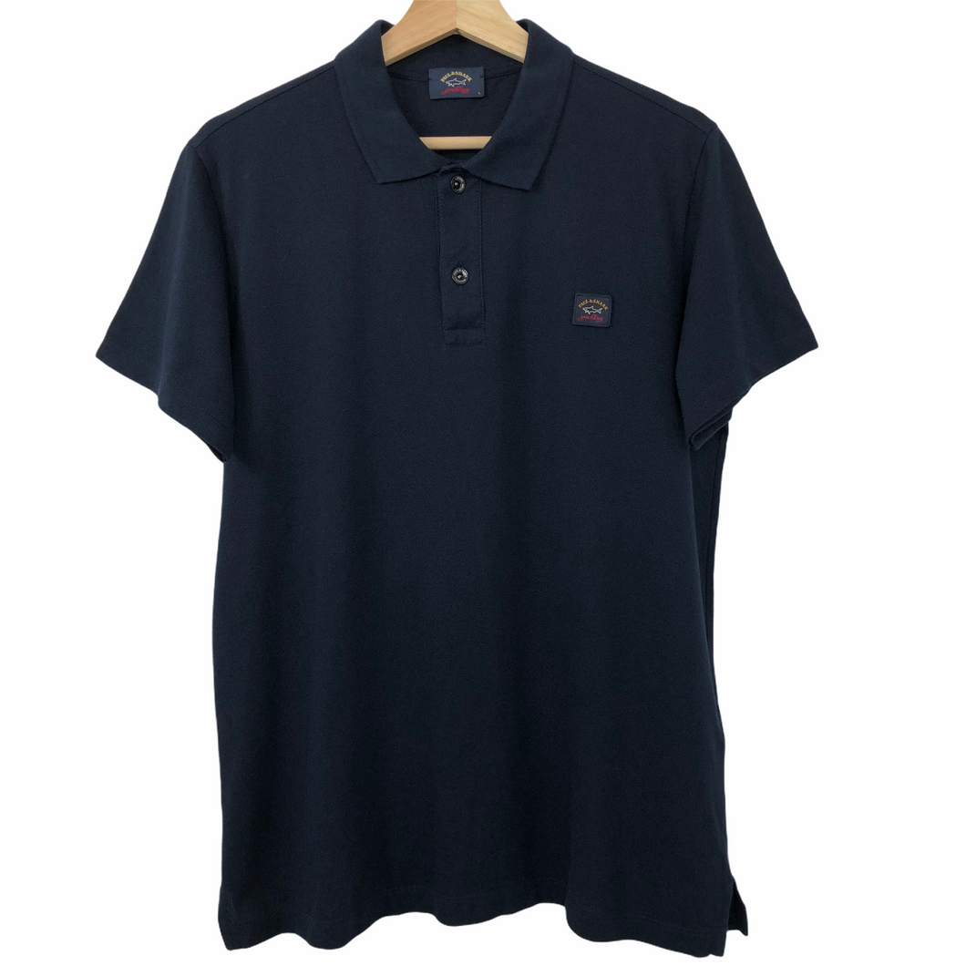 Paul and Shark Navy Short Sleeved Polo - Large (L) PTP 20.5