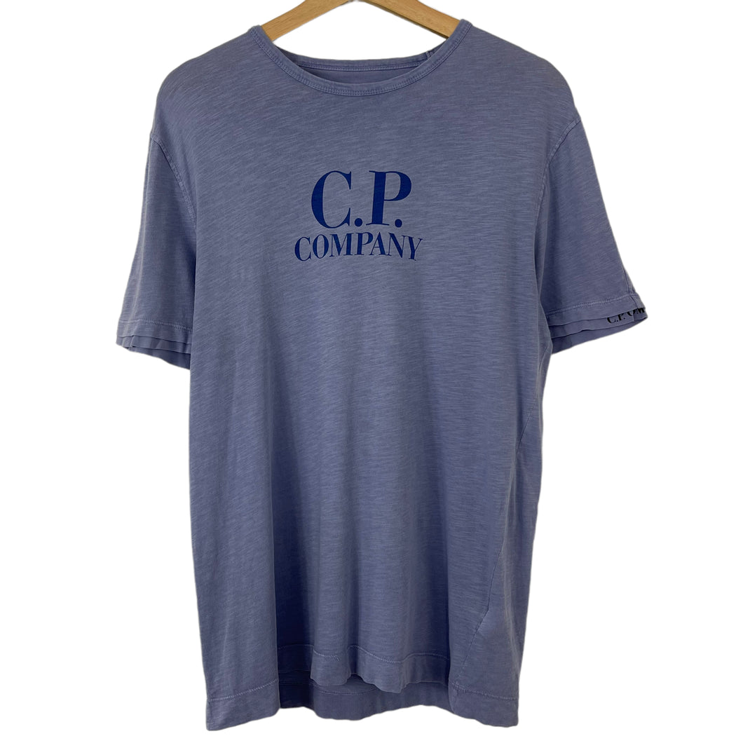 C.P Company Lilac Short Sleeved Logo T-Shirt - Medium (M) PTP 20